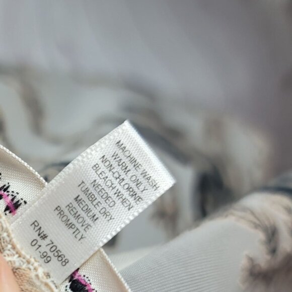 Victoria's Secret Floral Chemise Gray Sheer Large Strap Scoop Vintage USA 1999 - Picture 7 of 7